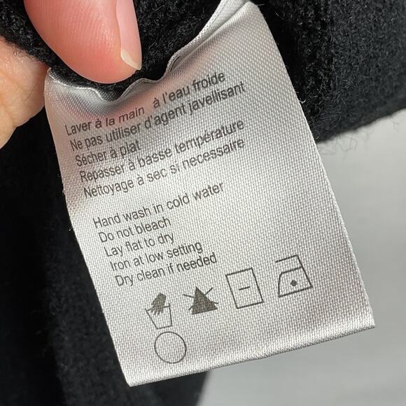 LOVE Sweater by Charlie B Black Long Sleeve Needle Felt Medium - Picture 9 of 12